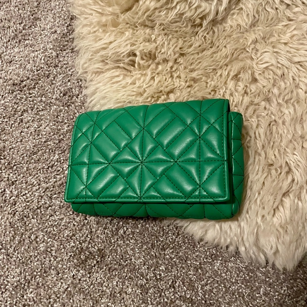 Zara green purse
